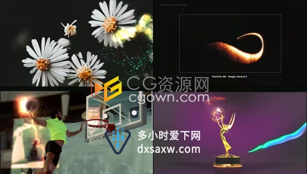 AE模板-神奇魔法粒子特效元素梦幻路径粒子效果演示动画