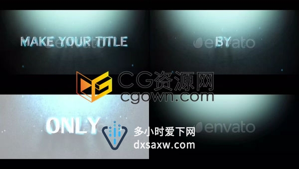 史诗震撼冲击效果标题宣传片霓虹灯描边闪光特效电影预告片-AE模板