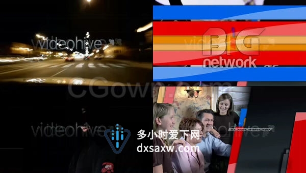 电视频道或电视网络广播渠道品牌标识宣传包装-AE模板下载