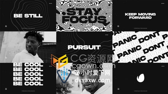 vlog视频制作前奏开场视频片头动态文字标题图片动画效果-AE模板下载