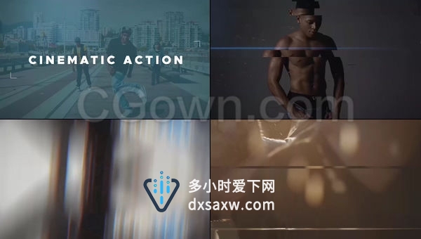 极限运动体育竞技城市街头嘻哈文化商业广告宣传开场幻灯片故障效果-AE模板下载
