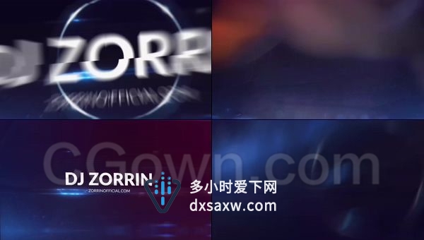 快速小故障动态夜总会DJ标志过渡展示俱乐部派对舞蹈娱乐活动-AE模板下载