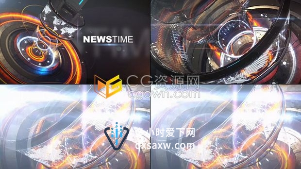 新闻栏目片头包装动画电视新闻体育开播天气经济电视广播宣传-AE模板下载