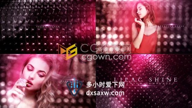 魅力辉光豪华宣传片头珠宝黄金婚礼纪念日时尚模特介绍视频动画制作-AE模板下载