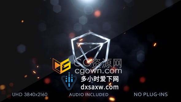 动作电影环境火焰冲击喷发浓烟揭示LOGO标志片头动画-AE模板下载