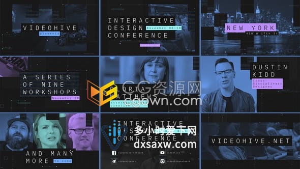互动设计会议活动推广企业项目推广介绍研讨会视频片头宣传-AE模板下载