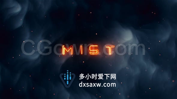动作电影烟雾特效火花粒子标题预告片-AE模板下载