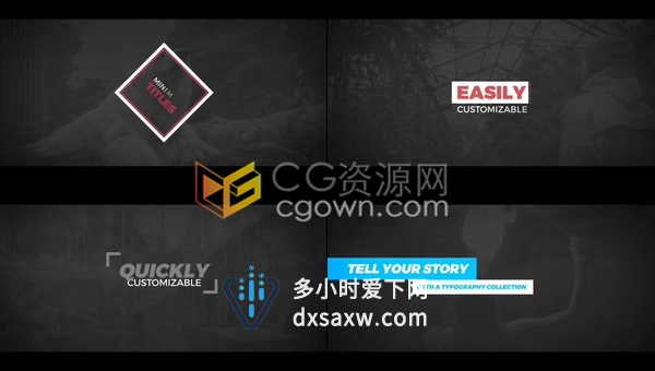 20组动感视频演示宣传字幕动画文字标题效果制作-AE模板下载