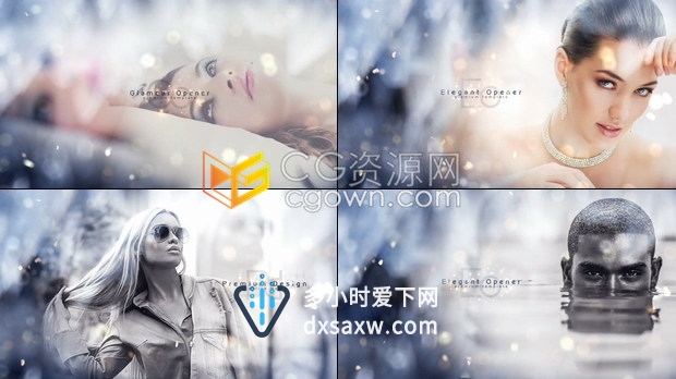 华丽闪耀魅力光斑效果演绎女性时尚魅力栏目包装片头-AE模板
