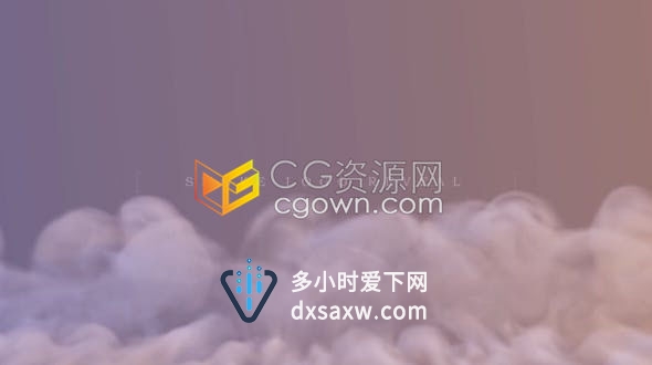轻盈柔和烟雾背景LOGO标志缓慢显露片头动画-AE模板下载