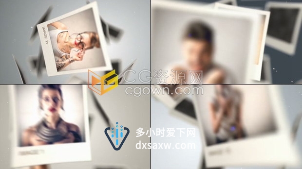 简单炫酷三维悬浮照片定格展示摄影作品婚礼相册幻灯片-AE模板下载