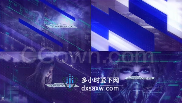 全息信息图数字分割媒体器科技感开场介绍宣传片-AE模板下载