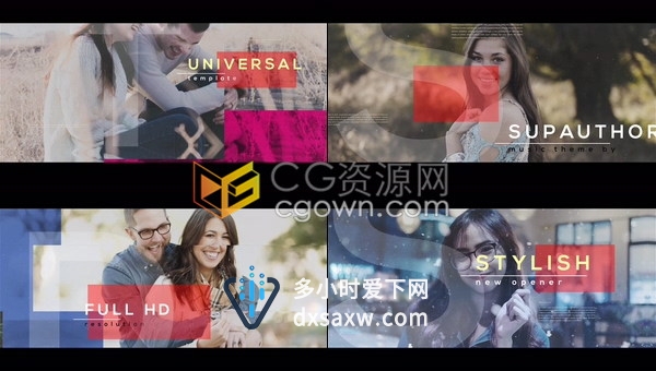 图形滑动大文字遮罩鼓舞人心城市企业婚礼介绍宣传相册制作-AE模板下载