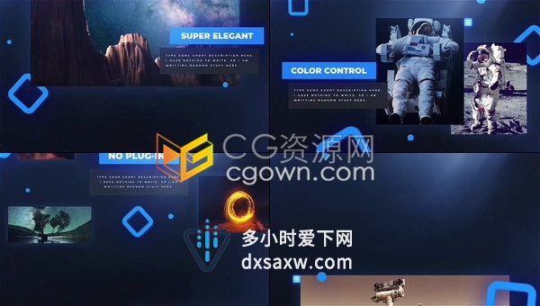 优雅设计幻灯片宣传片公司企业介绍图文动画效果视频-AE模板下载