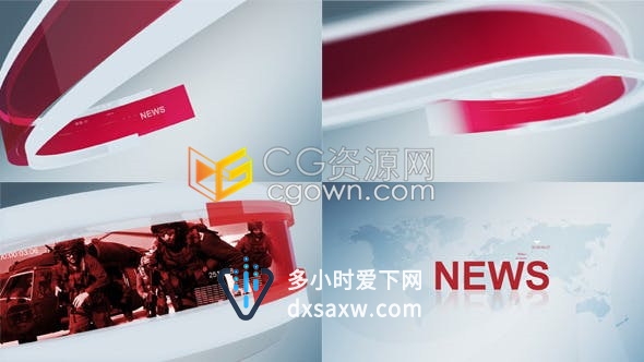 天气预报广播电视新闻频道包装路径图形动画时事热点视频直播片头-AE模板
