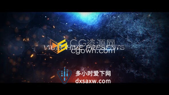 全面战争战锤黑暗游戏电影预告片金属火花粒子介绍标题动画视频-AE模板下载