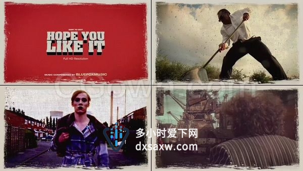 游戏电影介绍视差画面定格人物特写宣传预告片-AE模板