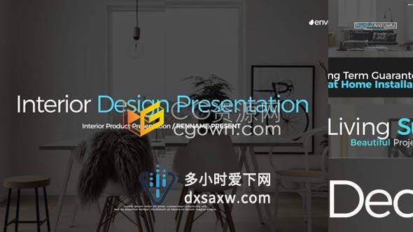 室内设计展示酒店宣传样板间设计装修公司视频宣传图册-AE模板下载