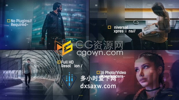 AE模板高科技未来IT技术数码互联网公司介绍视频动画