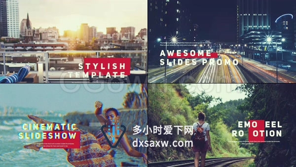 时尚动态现代商务介绍城市旅游派对开幕开场视频-AE模板下载