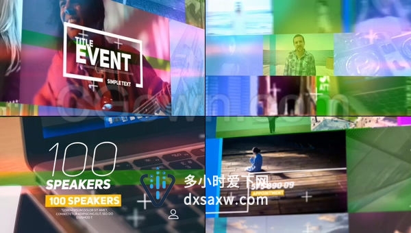 简约动感演唱会DJ音乐派对时尚走秀宣传预告片开场视频-AE模板下载