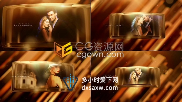 红星勋章大型晚会奖项典礼金黄高贵颜色设计视频包装制作-AE模板下载