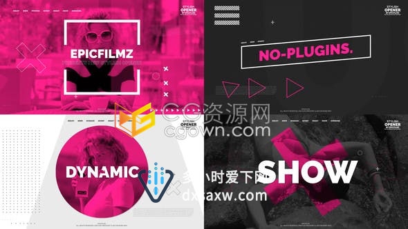 现代设计动感快速介绍文本动画动态转换效果多用途开场幻灯片-AE模板