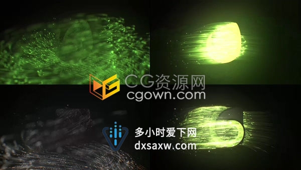 发光粒子缓慢上升形成特殊扭曲风暴演绎LOGO动画-AE模板下载