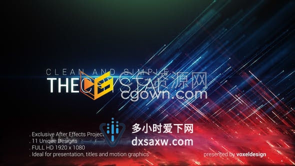 奢华光效水晶粒子线帘背景展示颁奖晚会时尚典礼年会活动现代标题片头-AE模板