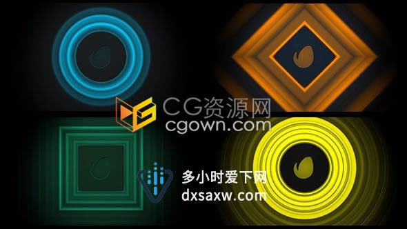 音乐会现场背景视频根据音频反应展示标识LOGO动画-AE模板下载