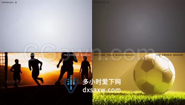 烟雾冲击和屏幕玻璃命中裂纹足球标志快速展示LOGO片头-AE模板下载