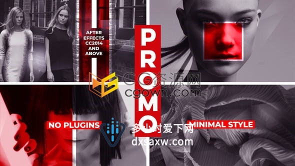时尚Vlog广告宣传简约现代创意快速动感介绍图文视频效果动画-AE模板下载