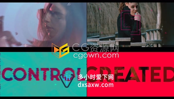 现代时尚潮流风格服饰展示活动开场片头动感图文幻灯片-AE模板下载