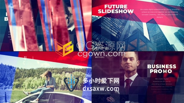 色彩丰富创意动画演示公司品牌产品介绍视频商业宣传幻灯片-AE模板