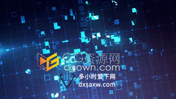 AE模板-科技感HUD界面抽象光效汇聚缩放展示LOGO介绍动画