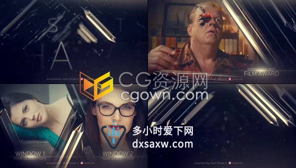 钻石颁奖典礼高端奢侈品晚会活动婚礼派对电影提名视频包装-AE模板下载