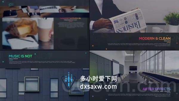 公司介绍商务活动展示产品促销宣传视差效果简单幻灯片-AE模板下载