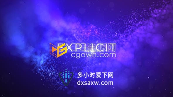 唯美彩色抽象光效粒子线条背景婚礼视频开场文字标题电影字幕动画-AE模板