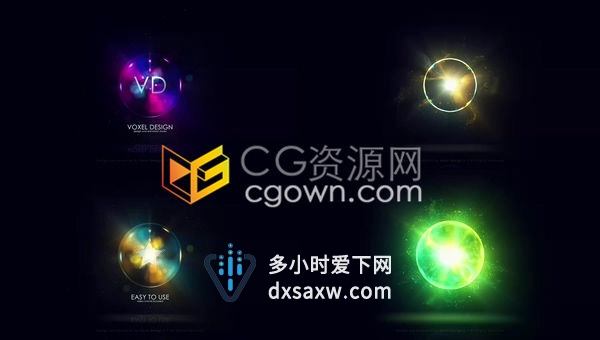 AE模板-神奇探宝器梦幻魔法球闪光粒子揭示珠宝标志LOGO片头