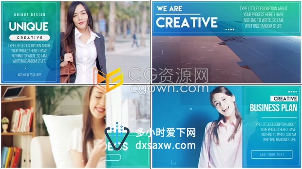 企业介绍视频制作AE模板下载公司商业服务工厂工作客户合作宣传图文动画