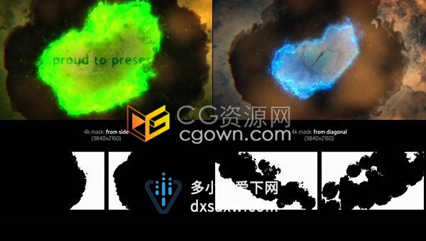 纸张烧灼燃烧揭示字幕标题动作恐怖电影戏剧开场片头-AE模板下载