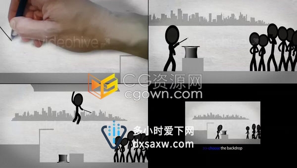 AE模板-可爱有趣的魔术师卡通小人动画角色展示神奇产品服务商业广告视频