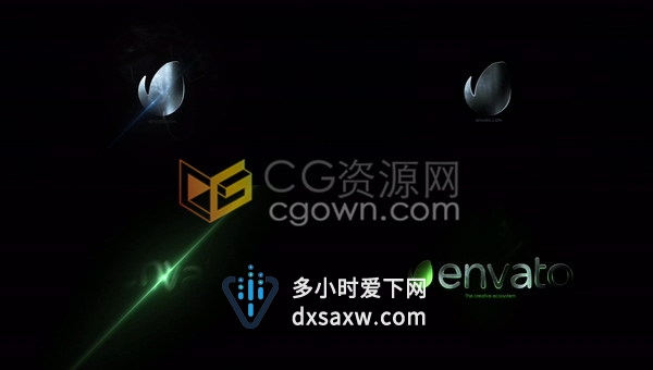 光泽优雅光效烟雾效果演绎LOGO金属动画效果视频片头-AE模板下载
