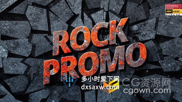金属摇滚乐队音乐会宣传活动派对现场演出灰暗墙面破碎特效标题预告片-AE模板