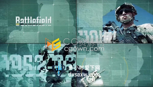 军事宣传片战争战场历史纪录片预告片-AE模板下载