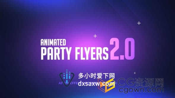 竖屏垂直版海报宣传单张派对传单音乐包装手机小视频演示动画-AE模板下载