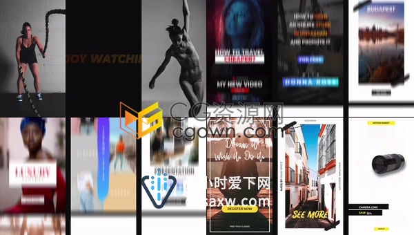15个可订制Instagram社交媒体平台垂直视频宣传广告销售展示包-AE模板下载