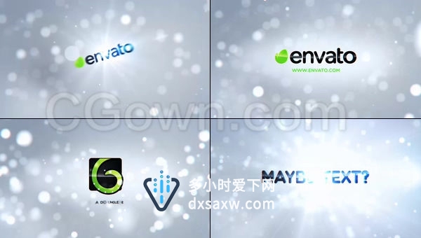 干净明亮白色光斑演绎简单品牌标志LOGO片头-AE模板下载