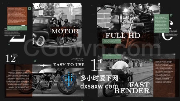 时髦复古风格开场幻灯片回忆相册展示独特怀旧产品-AE模板下载