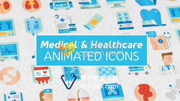 36个医院医疗与卫生保健医学报告信息动画图标Icons图形元素-AE模板下载